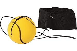 EDUPLAY 130276 Come-Back Ball, Black/Yellow, 4 Pieces (1 Set)