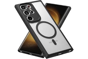 RALEAVO Magnetyczne etui do Samsunga Galaxy S22 Ultra 5G, kompatybilne z MagSafe, odporne na wstrząsy etui na telefon z matowym twardym tyłem PC, półprzezroczyste, wąskie etui do Galaxy S22, ultra