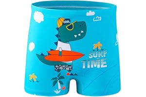 Lazz1on Garçon Short de Bain de Plage Enfant Maillot de Bain et Bonnet pour Vacances Voyage en Eté sur la Plage 3-8 Ans