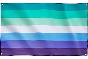 Runesol Vincian Pride Flag, 91x152cm, (3ft x 5ft) Gay Pride Banner, 4 Grommets, Eyelet in Every Corner, LGBTQ+, Parade, Festival, Party, Carnival, Premium Flags, Inside, Outside, Vinician Pride