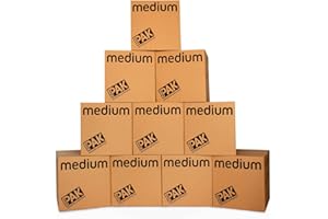 StorePAK Medium Storage Boxes - Archive Cardboard Boxes with Handles, 64 litres - 100% Recyclable - H40.5 x W40.5 x D40.5 cm, Brown, 64 Litres (Medium) (Pack of 10)