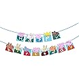 Brain Giggles Set of 1 Peppa Pig Happy Birthday Banner with 1 pc Ribbon for Peppa Pig Birthday Decoration (Birthday Banner)