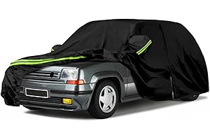 JINSENTGG Housse Bache Voiture Exterieur Hiver Remplacement pour Renault 5 1972-1996, Couverture de Voiture Protection Anti-UV Personnalisé, Garage Complet Bandes Réfléchissantes