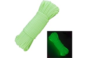 WEST COAST PARACORD Paracorde phosphorescente Zesty de 250 kg – 21 brins de corde de parachute lumineuse pour usage extérieur de nuit