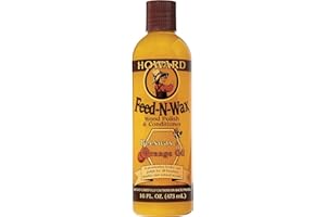 Howard Feed N Wax FW0016 Wood Polish Feed and Conditioner, Orange OIl, Beeswax 473ml (16oz)
