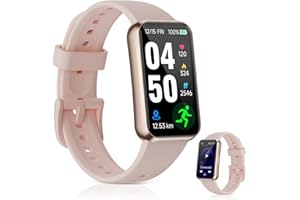EBUYFIRE Fitness Tracker Fitnessuhr Damen, Fitness Armband Wasserdicht, Smartwatch mit Schrittzähler, Herzfrequenzmesser Pulsuhr Kalorienzähler, Uhr Sportuhr Aktivitätstracker(Rosa)