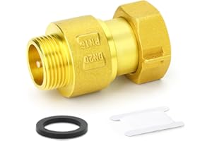 ERGAOBOY Clapet anti-retour unidirectionnel en laiton, clapet anti-retour de prévention des refoulements 1" BSP femelle à 3/4" BSP mâle pour conduites d'air et de liquide