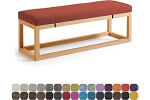 Lsjoaw Bankauflage Bankkissen Sitzauflage Sitzkissen Bank 100X35X5CM Stuhlkissen Bankpolster Schaukel mit abnehmbarem Bezug für Fensterbank Outdoor Gartenmöbel Terrasse Drinnen Sitz,Crimson