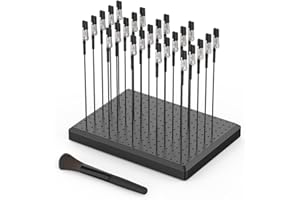 ACTEKART Model Painting Stand Base (19 x 14 Holes) and 25PCS Alligator Clip Sticks Set (with Durable Rubber Tips) Modeling Tools for Airbrush Spray, for Gundam Hobby Model Parts Holder (7.87 x 5.9Inch)…