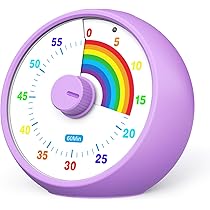 Timer Visivo Per Bambini 60 Minuti Arcobaleno Silenzioso Con Pausa