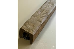 MATTEO HOMEDECORATION Dekor Balken Holzimitat Dekorbalken|2 Meter|12x12x 200 cm|Balken Holzoptik|Eiche hell| Matt|Perfekte alte Holz Masserung|eine Seite geschlossen|authentische Maserung ohne künstlichen Glanz