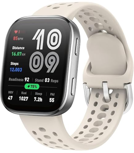 Silikon Armband Für Amazfit Smartwatches – 22mm, Blumen-Design, Kompatibel Mit GTR 4, Bip 6, Balance & Mehr