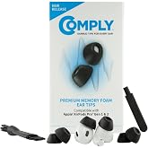 Comply Premium k&ouml;p&uuml;k kulak ge&ccedil;işi, AirPods Pro s&uuml;r&uuml;m 2.0 ile uyumlu, k&uuml;&ccedil;&uuml;k boyut, 3 &ccedil;ift, 44-50220-21, siyah