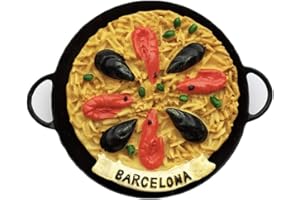 WEDARE 3D Spagna Frutti di Mare Paella Frigorifero Magnete Frigo Souvenir turistici Mestiere di Resina Fatti a Mano Adesivi magnetici Casa Cucina Decorazione Regalo di Viaggio