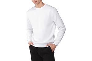 NUQLO Felpa Uomo Senza Cappuccio | No Logo | Cotone Premium | Basic - Sportivo - Casual | Senza Zip | Semplice Tinta Unita