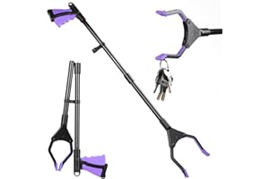 DMPTTT Faltbare Greifer Drehbar Greifzange für Senioren 81,5 cm Faltbare Greifer 360° drehbarer Müllzange Langer mit Magnetspitzen für Senioren Menschen