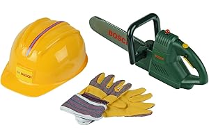 Klein Theo 8435 - Bosch Sierra De Cadena con Casco Y Guantes Protectores, Juguete