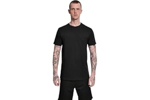 Urban Classics Camiseta básica de Manga Corta de Hombre, Cuello Redondo Normal, de algodón Grueso, Largo Oversize, Distintos Colores, Tallas S-6XL