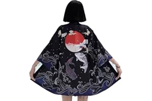 Ppmter Japanese Kimono Cardigan Traditional Clothing Carp Anime Kimono Dress Shirts Women Samurai Haori Hombre Yukata Man Cardigan Shirt