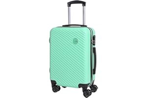 CABIN GO CABIN 5508 Valigia Trolley ABS, bagaglio a mano 55x37x20, Valigia rigida, guscio duro e antigraffio con 8 ruote.