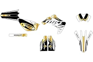 GRAPH COVER Deko-Set für Motorcross, anpassbar, Rieju MRT 50 von 2009 bis 2021 Kaiju Schwarz/goldfarben