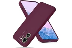 MOJIA Silicone Custodia Cover per Motorola Edge 40, Antiurto Ultra Sottile in Silicone Liquido Cover [Anti-Sbavature e Anti-Impronta] con Fodera in Microfibra AntiGraffio. Prugna