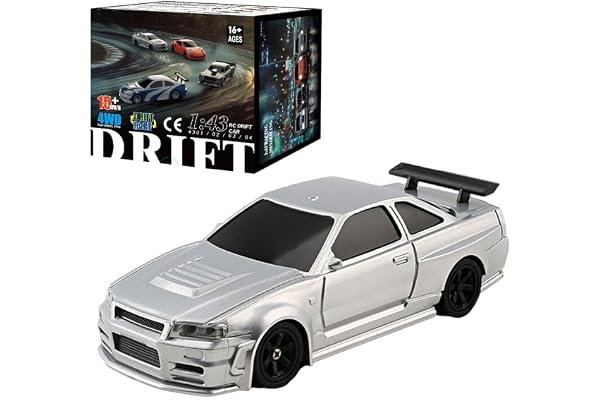 Torquino 1/43 skala Mini RC Driftbil, 2, 4WD fullskalig RC elektrisk racing driftbilsmodell, present till fordonsälskare (R