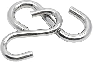 JXPXJMY 304 Gancio in Acciaio Inossidabile, Gancio a S Pesante per la Cucina e Giardino del Bagno Della Camera da Letto (15, M4)