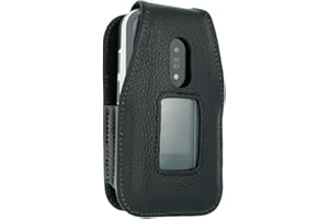 caseroxx Ledertasche mit Gürtelclip für Doro Leva L30 / L31 in schwarz – robuste Handy-Tasche mit Sichtfenster & Gürtelclip aus Echtleder, ideal für Beruf, Freizeit, Outdoor & sicheren Transport