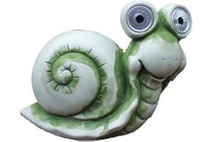 GREENKEY GARDEN & HOME Bright Eyes 365 Snail with Solar Lights - Multi-Colour