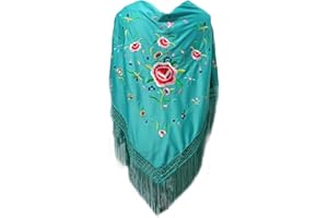 BRANDELIA Mantones bordados grandes de flamenca mujer Mantoncillos de pico típicos Feria de Abril Sevilla baile flamenco sevillanas