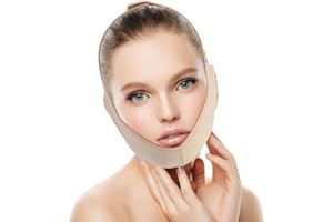 YOTOWN Máscara Facial adelgazante, Soporte para el Cuello Levantamiento Venda V Línea Facial Facial Doble Chin Cuidado de la Pérdida de Peso Cinturones Rostro (M)