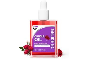 Huile pour Cuticules Hydratante et Réparatrice - Gelike EC Soin Cuticules à Absorption Rapide - Parfum Naturel Rose pour Femmes et Hommes (Ongles Secs et Abîmés)