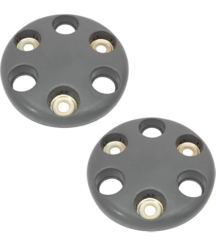 Lot De 2 Cache-Boulons De Roue Universels Camion 22,5 Pouces - Plastique Poli Brillant Rouge