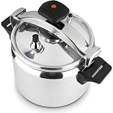 Marmicoc Alumax &ndash; Traditional Pressure Cooker 10 L, Extra Thick Aluminium, 3 Safety Systems, Compatible with Ceramic Hob, Gas