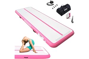 RISINGUKST Air Track Ginnastica Artistica 10/20cm Spessore, 2/3/4/5/6m materassino palestra con Pompa Elettrica per Casa, Air Roller