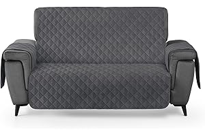 TEXTIL-HOME Textilhome Funda Sofá Circus - 3 Plazas (160 cm), Cubre Sofá Protector Acolchado Reversible Universal, Lavable y Resistente contra Manchas, Arañazos y Desgaste, Ideal para Mascotas – Color Gris