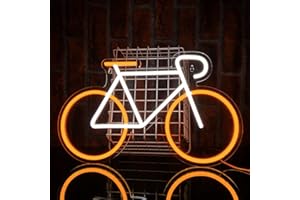 PILOYINDE Bicicleta neón amarillo blanco neón pared decoración LED señal personalizada USB alimentado neón señal para dormitorio restaurante Bar Decoración