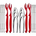 MDINC Seafood Tools Crab Crackers Nut Cracker Forks Set Opener Shellfish Lobster Leg Sheller Knife Kitchen Accessories, 12pcs