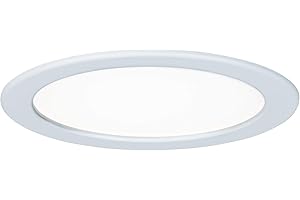 Paulmann 92060 Round Ceiling 4000 K Neutral White LED Panel IP44 Splashproof Includes Bulb Recessed Light Plastic 18 W