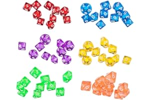 Yourandoll 60 Pezzi Dadi Poliedrici DND D10 (0 – 9) Dadi da Gioco per Dungeons and Dragons RPG MTG Dadi Giochi da Tavolo