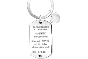 Aonveki Liebes Geschenke für Sie und Ihn, Ich Liebe Dich Schlüsselanhänger, Valentinstag Jahrestag Weihnachten Geschenke für Frauen Freundin Ehemann, Jeder Moment mit dir ist das schönste Geschenk