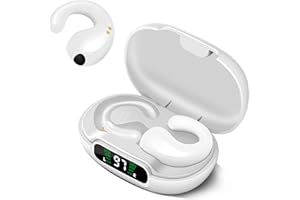 GENERIC Cuffie Bluetooth 5.3 Cuffie auricolari wireless a conduzione ossea Open Ear Auricolari Cuffie a conduzione ossea senza fili Auricolari Clip On Ear Ear Bone Cuffie per iPhone/Samsung/Android/xiaomi