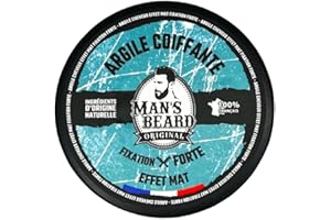 man's beard - Argile matifiante non fibreuse fixation forte - Ingrédients d'origine naturelle - 90 ml - 100% Fabriqué en France