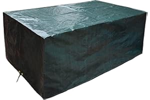 PATIO PLUS Outdoor Furniture Set Cover, Waterproof,Windproof, Anti-UV, Rectangular garden table Covers for Patio Table and Chairs Set - Extra Large 150x90x70cm Green
