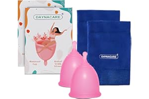 Zopper 2 x Menstrual Cup Large with Pouch Reusable and Flexible Medical Grade Soft Silicone Odorless Easy to Use Comfort and Fit Sanitary Pad & Tampon Alternative