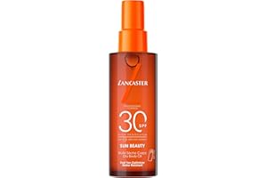 Lancaster Sun Beauty Dry Body Oil SPF30 150ml | Photoaging Control | Broad Spectrum Sun Protection | Fast Tan Optimizer | Water Resistant Formula | Dries Invisible | Suitable for All Skin Types