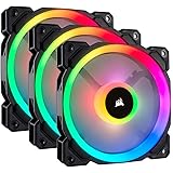 Corsair LL120 RGB, Doppio Anello di illuminazione con LED RGB, Ventole PWM da 120mm in Confezione Tripla con controller Light