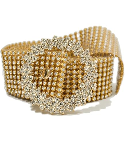 KharmLaddy Vrouwen Strass Taille Ketting Riem Crystal KharmLaddy Vrouwen Strass Taille Ketting Riem Crystal