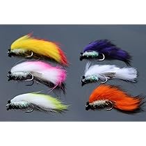 1 X Mouche De Peche Streamer Zonker Orange H8/10/12 Alevin White Fly Tying - Foto 14